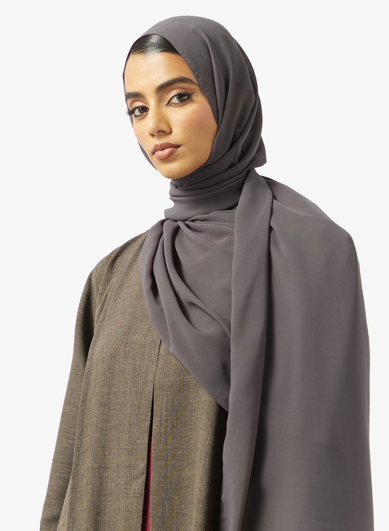 هيا كلوزيت عباية مفتوحة مزينة بالزهور بياقة على شكل حرف - Image 3